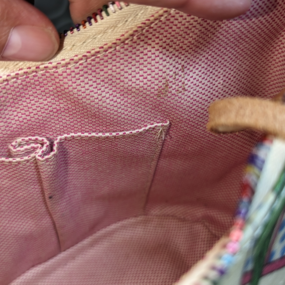 Dooney & Bourke Y2K Beach Small Bucket Bag W/ Rainbow Zipper EUC - Picture 10 of 14